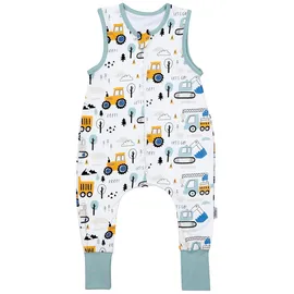 TupTam Baby Schlafsack TupTam Baustelle Bagger Traktor Raupe Light Petrol/Yellow 68/74