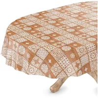 ANRO Tischdecke abwaschbar Wachstuch Wachstuchtischdecke Oval 140 x 220cm