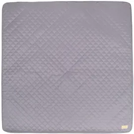 roba Krabbeldecke "roba Style" - 100 x 100 cm - Spieldecke gesteppt für Babys & Kleinkinder - Pflegeleichtes & schmutzabweisendes Material - Anthrazit