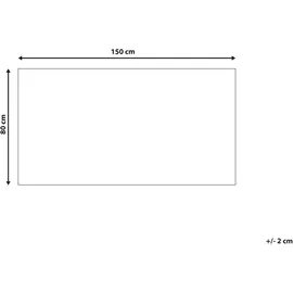 Beliani Kunstfellteppich Thatta Grau 80 x 150 cm
