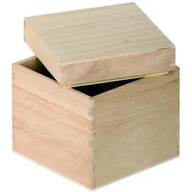 Artemio Aufbewahrungswürfel Holz 12 x 12 x 12 cm beige