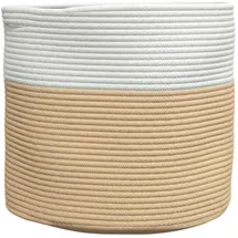 vidaXL Aufbewahrungskorb Beige und Weiß 40 x 40 x 35 cm