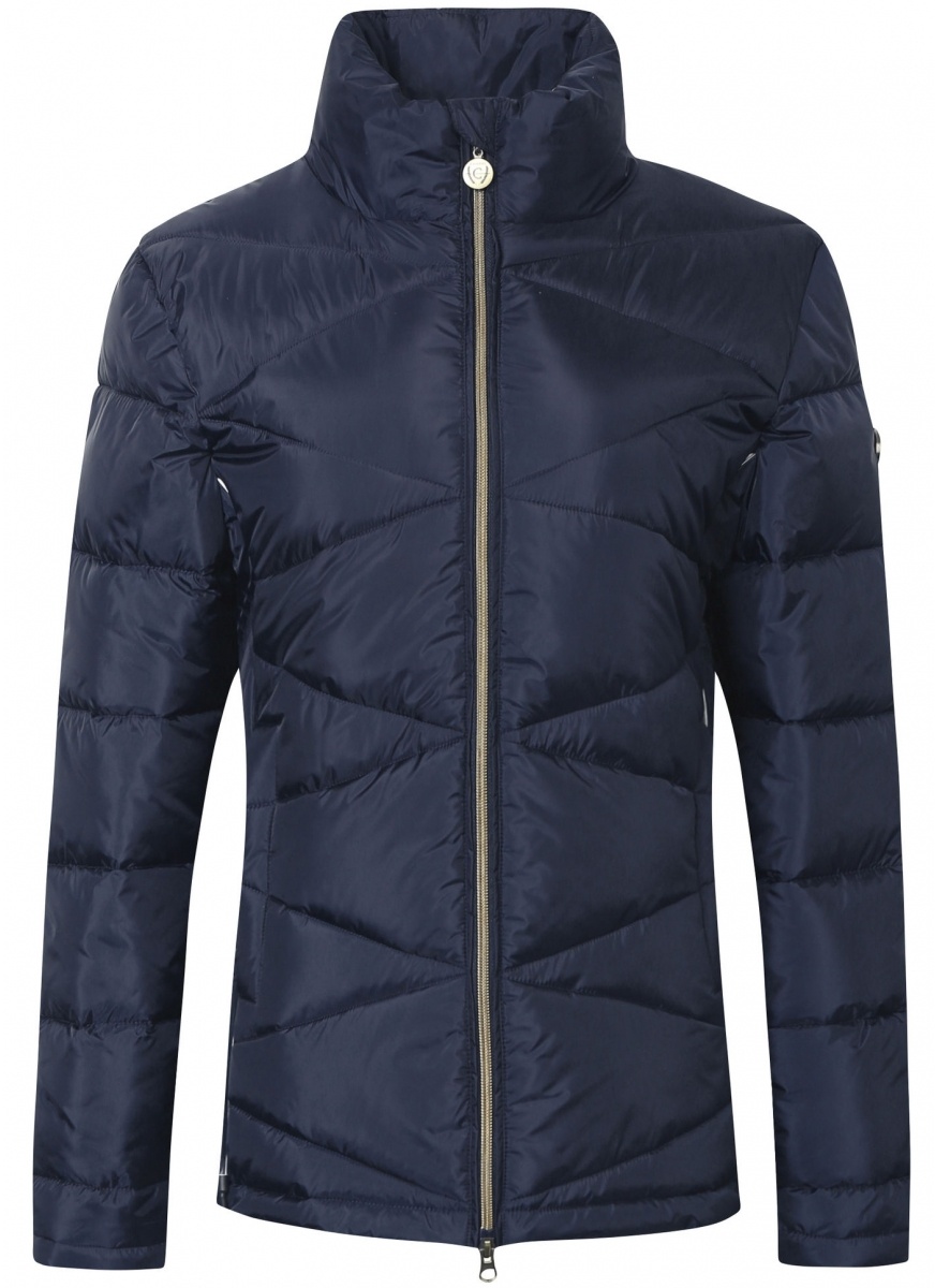 Covalliero Steppjacke Damen mit LED Leuchtstreifen dark navy HW 2022, Größe: XL