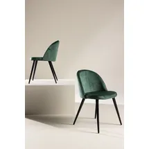 venture home Esszimmerstuhl Velvet Polyester Meerblau-Samt 2