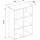 Vicco Raumteiler 72 x 107,8 x 29 cm Braun