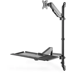 Digitus Flexibler Steh-/ Sitz-Arbeitsplatz zur Wandmontage, Single Monitor