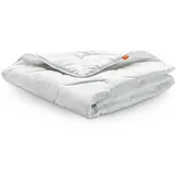 sleepling Bettdecke 240 x 260 cm, leichte Sommerdecke, 100% Mikrofaser, Allergiker geeignet, sleepling Basic 100 - Weiß