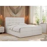 MKS Meble Boxspringbett 200 x 200 cm H3 Weiß