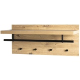 Haku-Möbel HAKU Möbel Wandgarderobe 15912 eiche Holz 4 Haken 70,0 x 30,0 cm