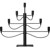 Star Trading LED-Fensterleuchter"Milano", 7 E14 Fassungen, Schwarz, ohne Leuchtmittel, ca. 52,5x60 cm
