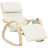 ComfortXL Schaukelstuhl, Creme, Holz, 110x91x67 cm, Wohnzimmer, Sessel, Relaxsessel