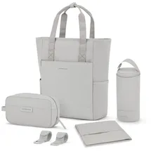 KAPTEN & SON Lindby Wickeltaschenset 4 tlg. Laptopfach grau