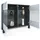 Vladon Bari Büroschrank 92,5 x 84,5 x 35 cm grau/Beton Dunkel Optik