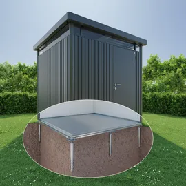 Biohort SmartBase Plus-Fundament für Gartenhaus Europa 7 294 x 294 cm Silber