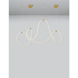 Nova Luce Cerelia 1-flg. 56W 60 cm geschwungen Messing/Gold