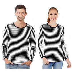 Langärmeliges Ringelshirt "Black Stripes" unisex