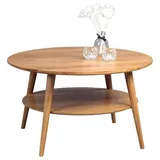 m2 Couchtisch 247222 Stella Massivholz Wildeiche 80 x 45 cm