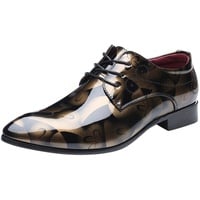 Battnot Herren Business Schuhe Derby Anzugschuhe Smoking Halbschuhe Männlichen Spitzschuhe Leder Hochzeit Brogue Schwarz Braun Lackschuhe Derbyschuhe Schuhe Klassischer Schnürschuhe Glattleder Derby - 49 EU