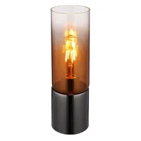GLOBO Tischleuchte Tischlampe Schlafzimmerlampe 1 flammig kupferfarben Glas h