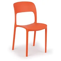 Design-Esszimmerstühle aus Kunststoff REFRESCO, orange