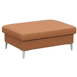 Pouf FLEXLUX "Fiore", braun (modern cogna), B:97cm H:34cm T:66cm, Aluminium, Poufs, Kaltschaum, Füße Alu