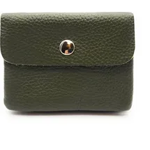 lemasi Mini Geldbörse Leder Portemonnaie olive