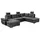 ed exciting design Wohnlandschaft ALIJA U-Form in Schwarz