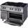 MAXIMA Premium-Kochfelder - 6 Brenner - Dreifach-Gerät - Tiefe 90cm - Gas inkl. Elektrobackofen