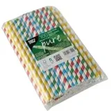 Papstar 100 PAPSTAR Strohhalme pure farbsortiert