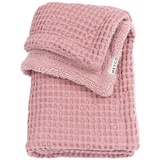 Meyco Babydecke Waffel Teddy - Old Pink