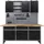Ondis24 Werkstattschrank Edelstahl 160 cm grau/schwarz