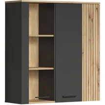 trendteam Vitrine anthrazit Holzwerkstoff, 90x99x34 cm