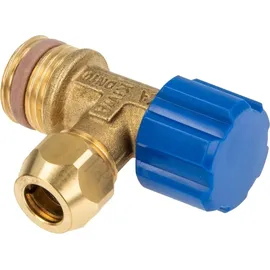 tecuro Eckventil 1/2 Zoll x 3/8 Zoll/Quetschverschraubung Ø 10 mm - DN 10, selbstdichtend, passend zu UP-Spülkasten