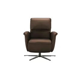Hukla Relaxsessel Yuna Leder 78 x 88 x 82 cm Braun mit Relax-Funktion