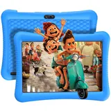 EagleSoar KinderTablet 10 Zoll, Android 13 Tablet für Kinder 3GB+32GB Quad Core, GMS-Zertifiziert, 6000 mAh Akku, Kindersicherung, Augenschutz Kids Tablet ab 2–12 Jahre Mit Tablet-Hülle(Blau)