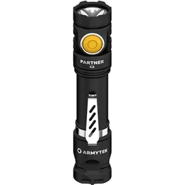 Armytek Partner C2 Magnet USB Warm LED Taschenlampe mit Gürtelclip, mit Holster akkubetrieben 1020 lm 118 g