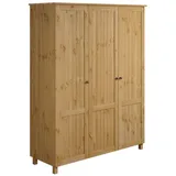 Home affaire Kleiderschrank Juventus mit 3 Türen, 143 cm breit, aus massiver Kiefer, FSC®-zertifiziert beige