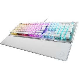 Roccat Vulcan II – Mechanische PC Gaming-Tastatur, anpassbare RGB-Beleuchtung, abnehmbare Handballenauflage, Titan II Tactile Schalter, Aluminiumplatte, Weiß