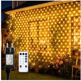 GEEKEO Lichternetz LED 3x2 m Warmweiß