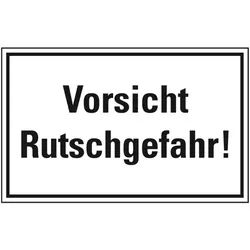 Schild I Hinweisschild Vorsicht Rutschgefahr!, Kunststoff, 300x200mm