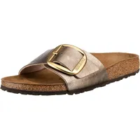 Birkenstock Damen Mules Madrid Big Buckle Birko-flor Sandal, Graceful Taupe, 36 EU - 36 EU