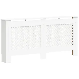 vidaXL Heizkörperverkleidung Weiß 172x19x81,5 cm MDF