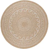 KADIMA DESIGN Teppich Outdoor KAUNS in Beige, im Vintage-Stil, aus Polypropylen, – 120 cm