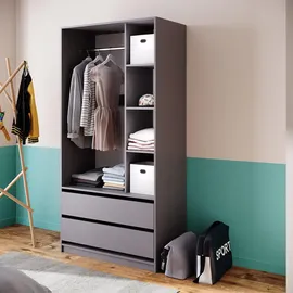 Vicco Kleiderschrank Elmo 100 x 200 x 50 cm Anthrazit