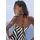 French Connection Badeanzug Damen Schwarz/Creme 38 Cup A/B