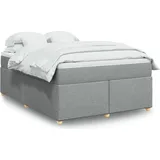 vidaXL Boxspringbett 160 x 200 cm Hellgrau