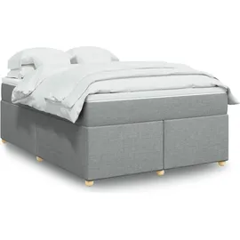 vidaXL Boxspringbett 160 x 200 cm Hellgrau