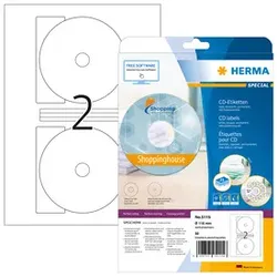 Universaletiketten Ø116mm weiß HERMA 5115 50 Stück CD maxi