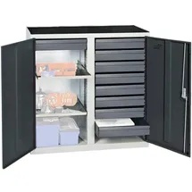stumpf metall Werkzeug und Materialschrank 3000 RAL 7035/7016 9 Schubladen 2 Wannen