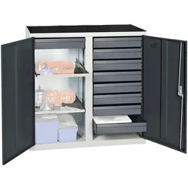 stumpf metall Werkzeug und Materialschrank 3000 RAL 7035/7016 9 Schubladen 2 Wannen